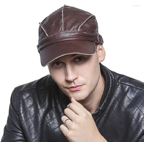 

visors male hat men39s caps fashion leisure spring autumn winter thin style flat hats sheep leather men7128035, Blue;gray