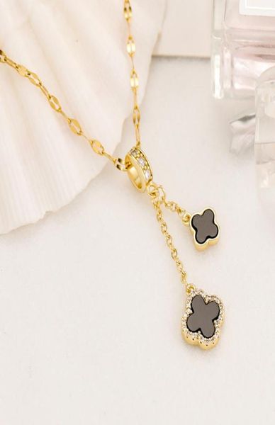 

elegant design four leaf clover pendant necklace for women gift7093819, Silver