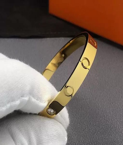 

316l stainless steel bangle rose gold women039s bracelets jewelry design 18k goldplated men039s charm bracelet for lover07793638, Golden;silver