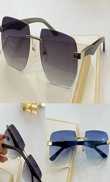 

z428 new fashion sunglasses men plate frame retro titanium metal legs sunglasses style invisible frame uv 400 come wit6913209, White;black