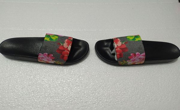 

new women fashion slippers sandals classic red blue green wide flat slippery with thick sandals slipper flip flops with flower1364192, Black
