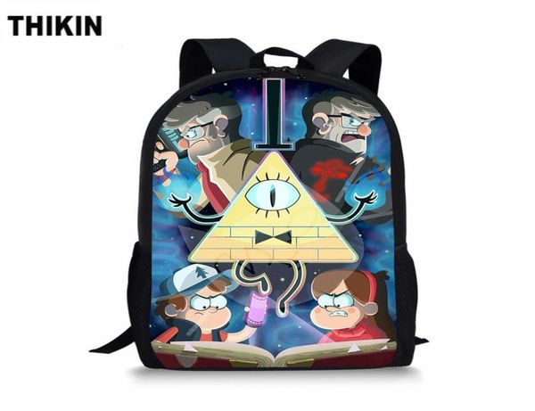 

thikin children039s tv animation gravity falls print school bags for girls kids children039s backpack cool satchel book bag 2418643