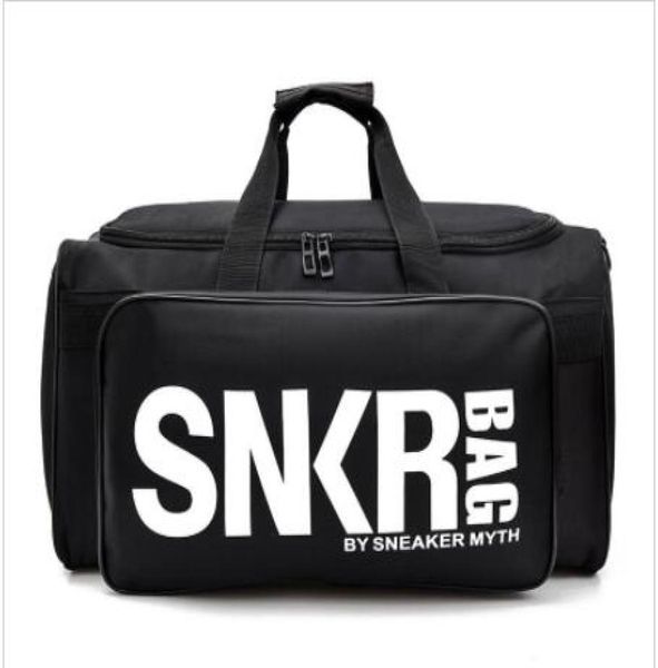

new snkr designer duffle bag 19ss mens womens designer bags black white large capacity travel bag gym bags3116533