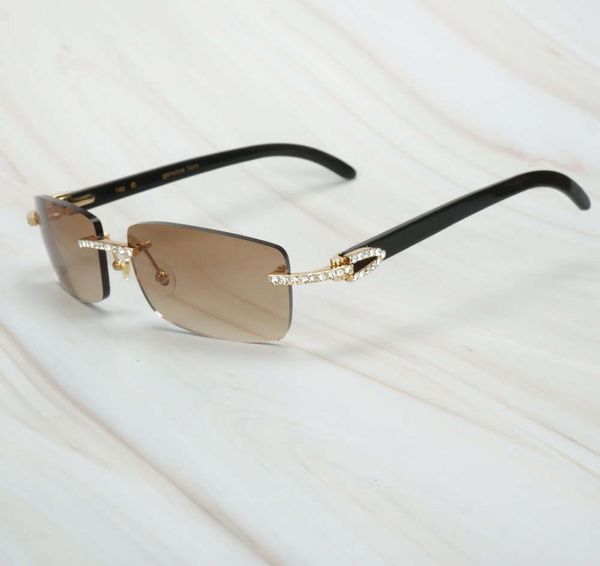 

ienbel buffalo horn men fish designer diamond sunglasses gafas the sol hombre luxury random shades for women 21ss3532334, White;black