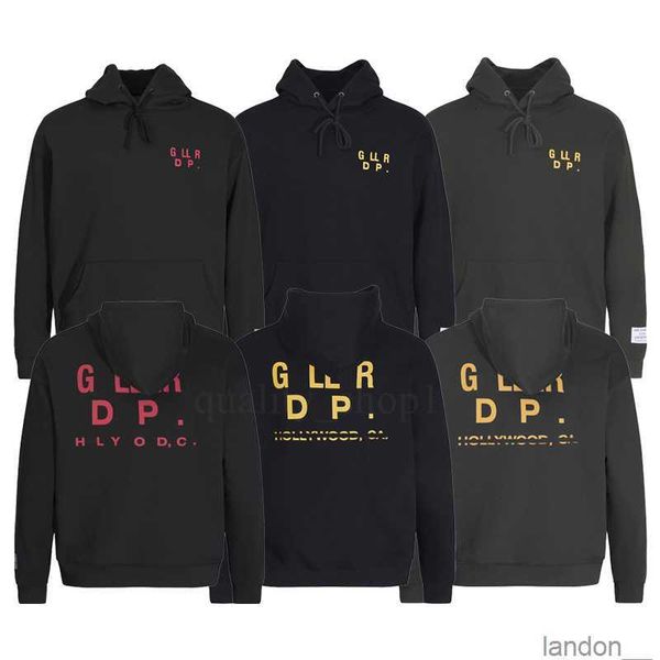 

23ss mens gallerise hoody depts sweatshirts womens designer sweatshirts fashion stylist hoodie womens high street cotton pullover clothes a, Black