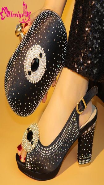 

476 black italy shoe and bag african shoe and bag set high heel italian shoe with matching bag selling4245095