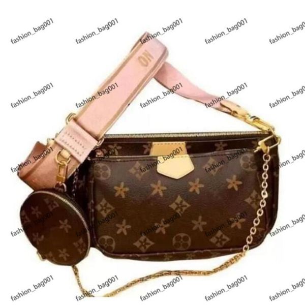 

2023 designer three-piece set lady famous cross body shoulder bags practical casual light hasp flap wallets women interior compart294u