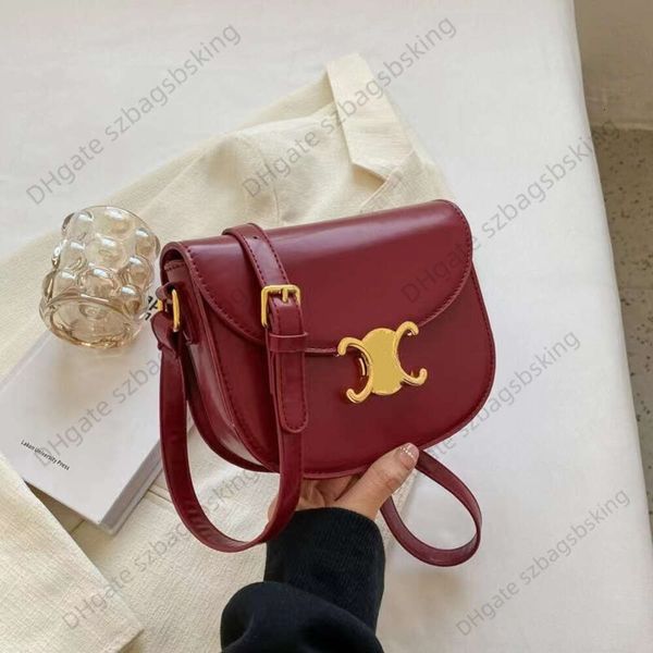 

luxury crossbody saddles bag women's handbag purse fashion design leather crescent tofu bag all-match casual one shoulder women bag han