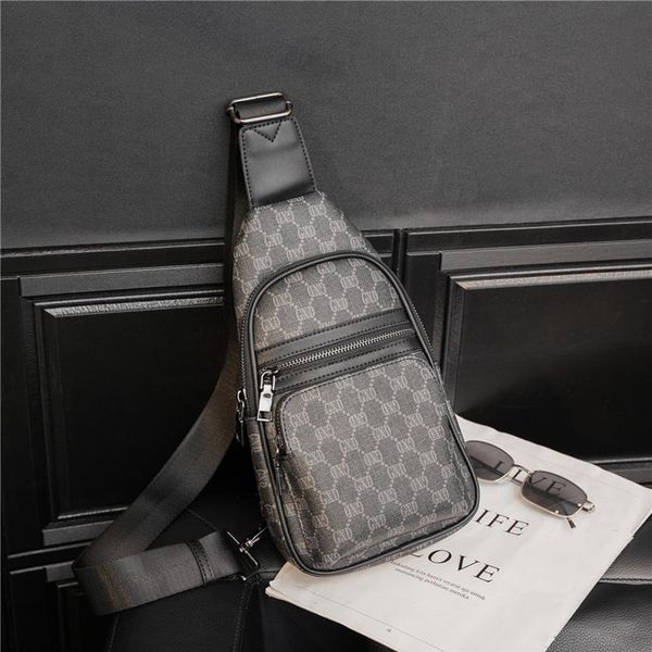 

2023 leather male chest men's crossbody bag men single shoulder strap back pack casual travel bags letter print women wallets325s