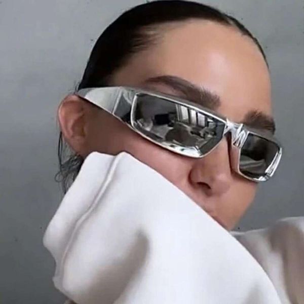 

future style silver sunglasses unique cycling punk concave, White;black