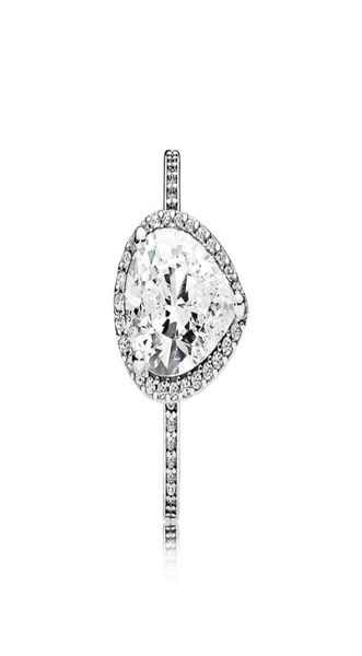 

wholesale- silver cz diamond tear drop wedding ring set original box for water drop rings for women girls gift jewelry3087207, Slivery;golden