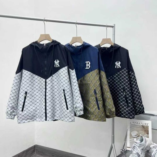 

2023 autumn ml new old flower full print color block hooded coat 82999, Black;brown