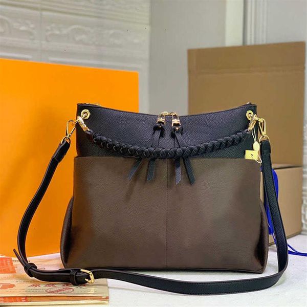 

designer bag maida beaubourg hobo desinger women lady canvas embossed bags genuine calf evining leather zipped hand handle purse s271y