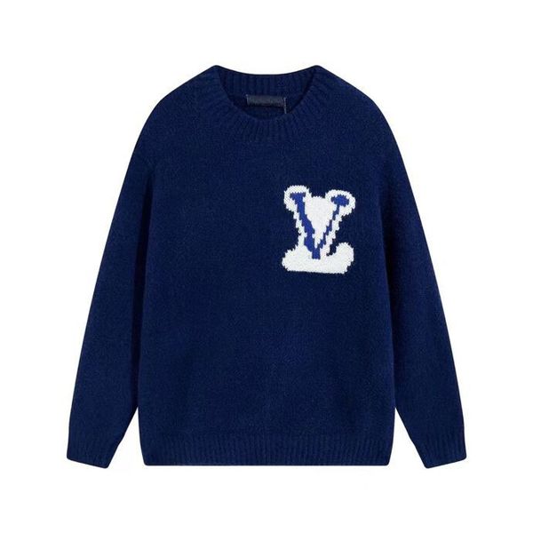 

2023 new cardigan knitted sweater minimalist embroidery log letter academic luxury elegant v-neck design pullover sweater u010