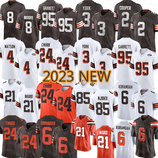 

myles garrett football jersey nick chubb cade yorks man denzel ward deshaun watson elijah moore amari cooper david bell jeremiah owusu-koram, Black;red