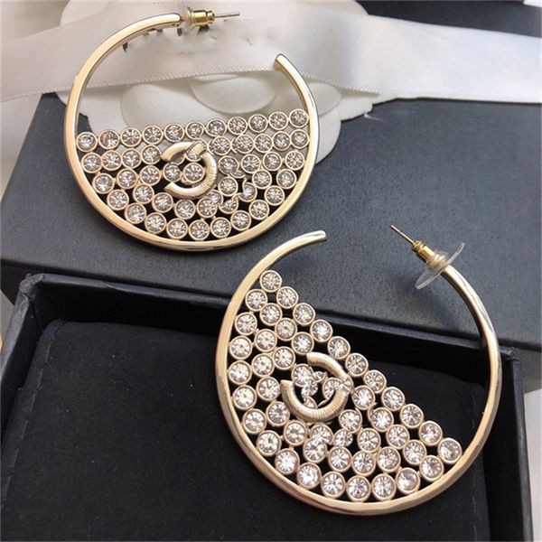 

heart-shaped stud designer gold earring c logo woman luxury jewelry women classics ccity hoop crystal pearl earrings 730, Golden;silver