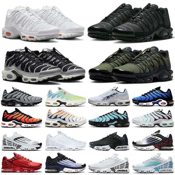 

plus tn toggle utility running shoes for men women 3 terrascape triple black reflective white olive university magma orange icons mens train