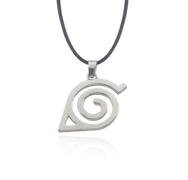 

anime necklace kakashi leaf village symbol cosplay pendant necklaces kakashi konoha ninja jewelery bijoux collier8431912, Silver
