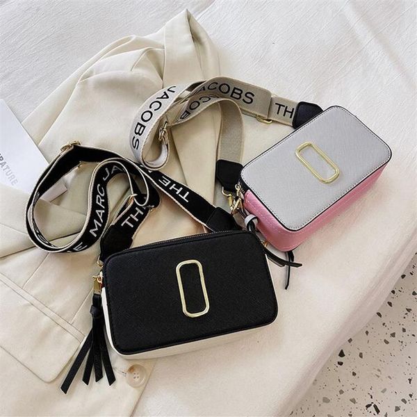 

retail designer women shoulder bags new 2022 contrast color small square bag trend letter single messenger bag 20-12-7cm312k, Red;black