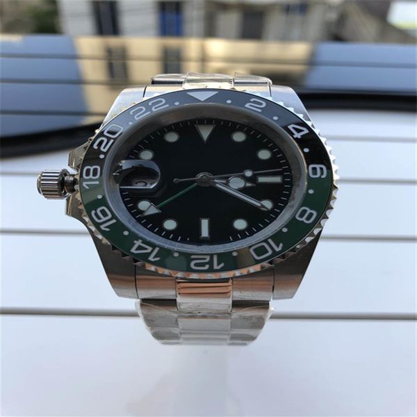 

2022new watch automatic mechanical ceramics watches 40mm full stainless steel gliding clasp swim wristwatches sapphire super lumin3334, Slivery;brown