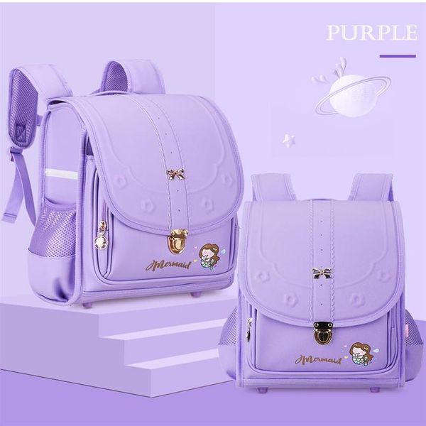 

school bags orthopedic kids school-bag japanese randoseru large capacity light backpack for girls waterproof pu baby mochila infan311f
