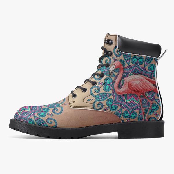 

diy classic martin boots customized pattern cool fashion flamingo versatile elevated casual boots 36-48 11355