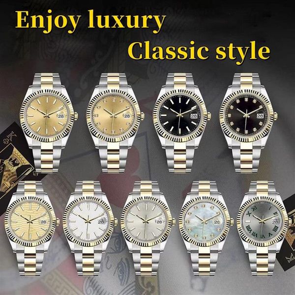 

couples watch 36mm 41mm mens automatic movement stainless steel watch 28mm montre de luxe g1su#2363, Slivery;brown