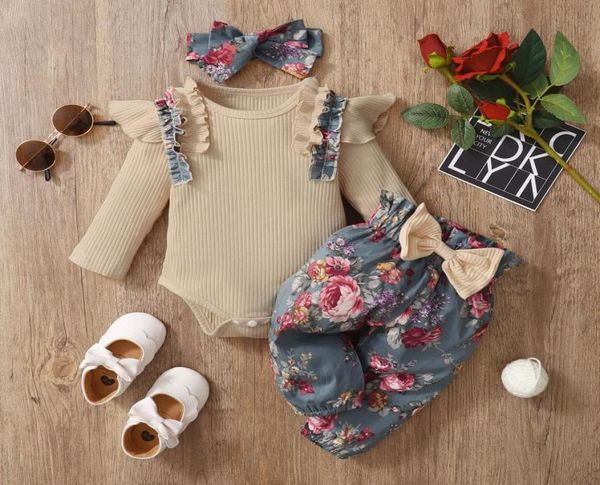 

clothing sets 3pcs born girl clothes set 3 months baby toddler outfits bodysuit bow pants infant kids clothingclothing2522329, White