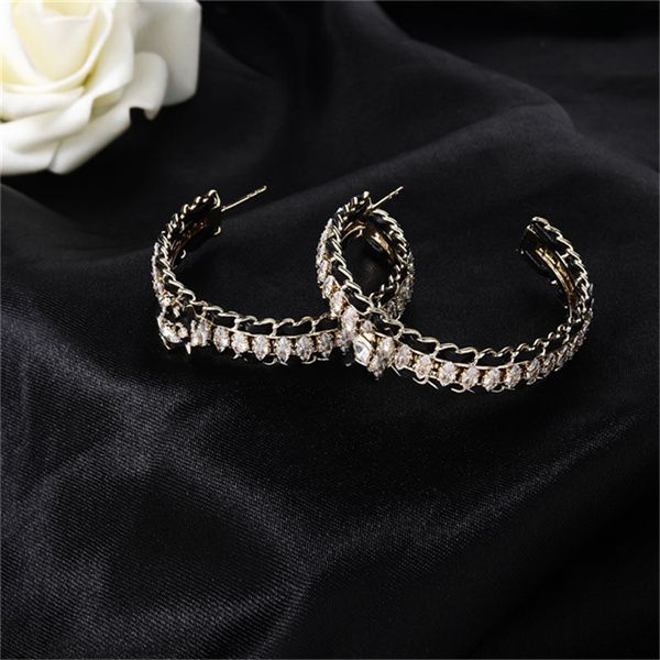

heart-shaped stud designer gold earring c logo woman luxury jewelry women classics ccity hoop crystal pearl earrings 43, Golden;silver