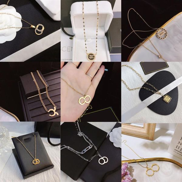 

luxury jewelry necklace senior designer pendant necklaces selected women long chain 18k gold plated fine gift design fashion style2999, Silver