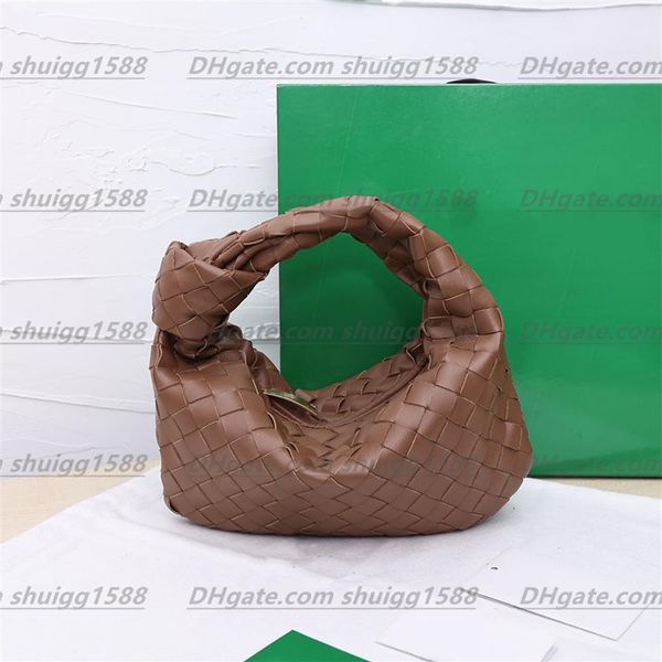 

armpit shoulder bag fashion woven leather handbag luxury designer moon shaped medium bags women' cosmetic bags c269v