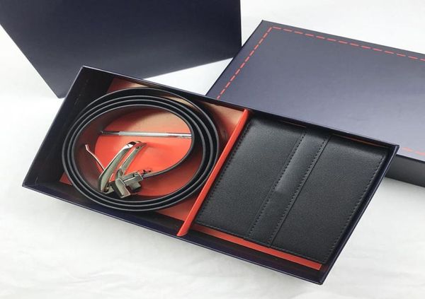 

code 1285 fashion genuine leather men wallet belt set man purse with coin pocket card holders 869218, Red;black