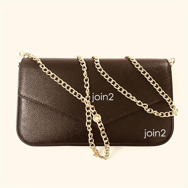 

pochette felicie women fashion stylish chain wallet cross body bag clutch shoulder bag in brown canvas zip pocket du264c, Red;black