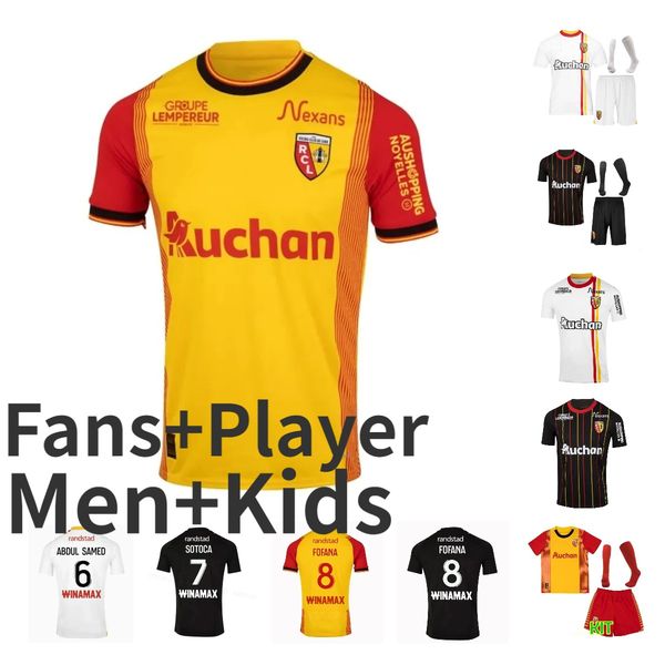 

23 24 rc lens soccer jerseys kakuta ganago sotoca fofana gradit maillots de foot fortes banza frankowski 2023 2024 da costa football shirts, Black;yellow