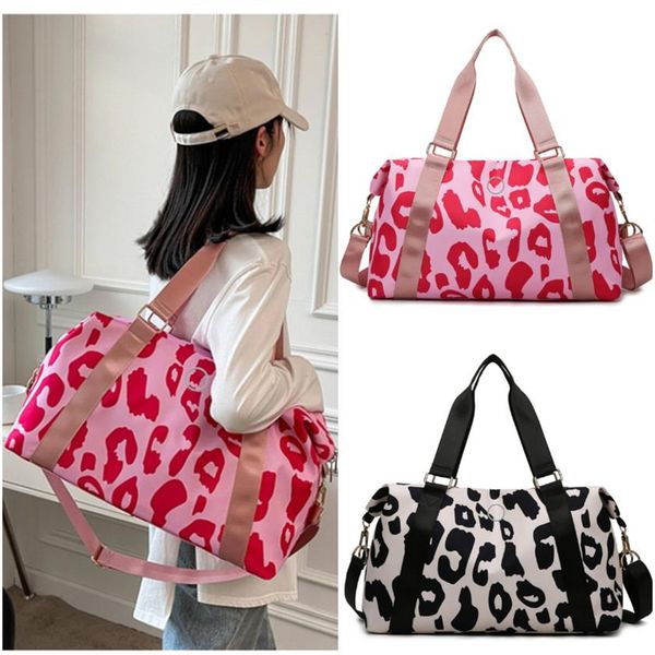 

lu-144 yoga handbags travel beach duffel bag women shoulder bags large capacity waterproof fitness exercise trainer cross b2852