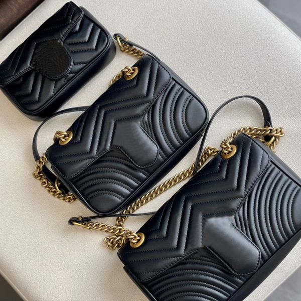 

designer bags luxury shoulder bag chain handbag wallet golden clutch flap totes double letters crossbody metal chain gold women fashion bag1