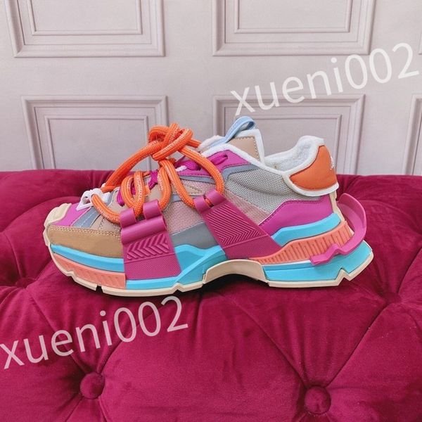 

2023 new luxury quality casual shoes designer sneakers color matching running thick sole trend light fashion all match cool size 35-41hc2207, Black