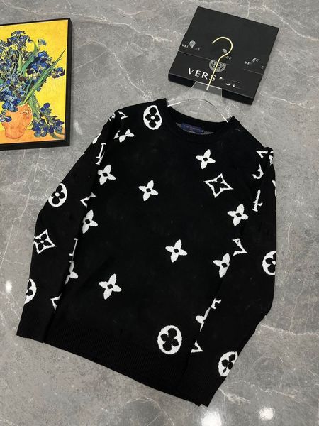 

designer sweater mens womens knit sweater pullover letter print casual round crow neck long sleeve sweaters sweatshirts classic leisure mult, White;black