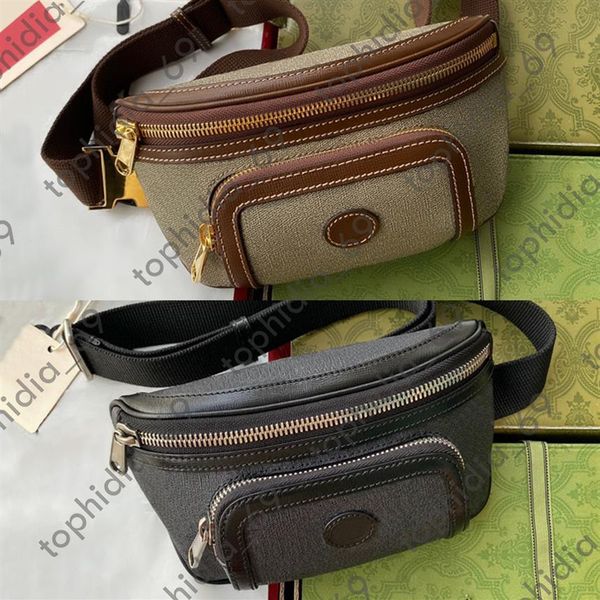 

682933 retro bumbag waist bags crossbody messenger bag designer fashion luxury leather original mirror quality shoulder bag258w