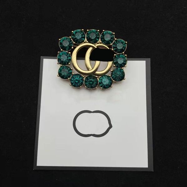 

fashion design famous gold brand luxurys desinger brooch women copper rhinestone pearl letter letter brooches suit pin jewelry clo227k, Gray