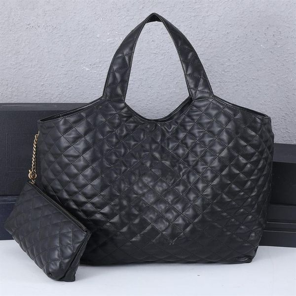 

2022 fashion luxury designer pocket basket genuine leather bag women's men tote crossbody shopping wallet card p2399