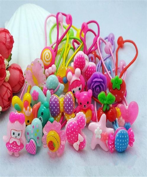 

whole rushed  pcs baby girls headband hair elastic bands scrunchy ponytail holder accessories flower pattern ties9616361, Slivery;white