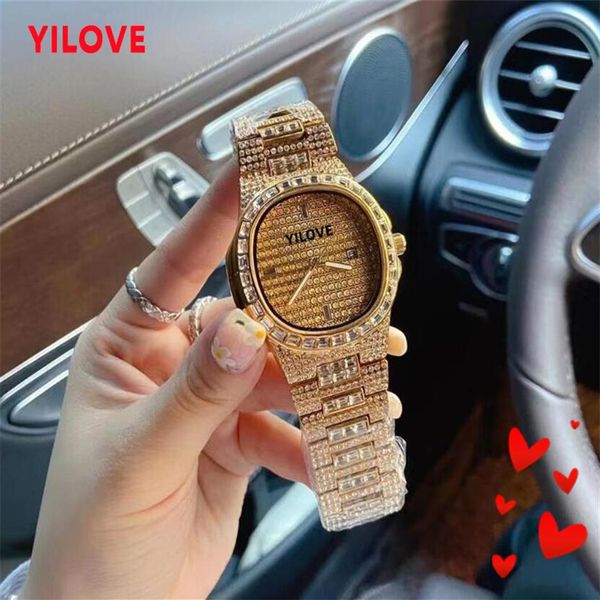 

quartz imported movement watch 40mm men stainless steel diamonds strap clock sapphire glass mission designer business waterproof l213t, Slivery;brown