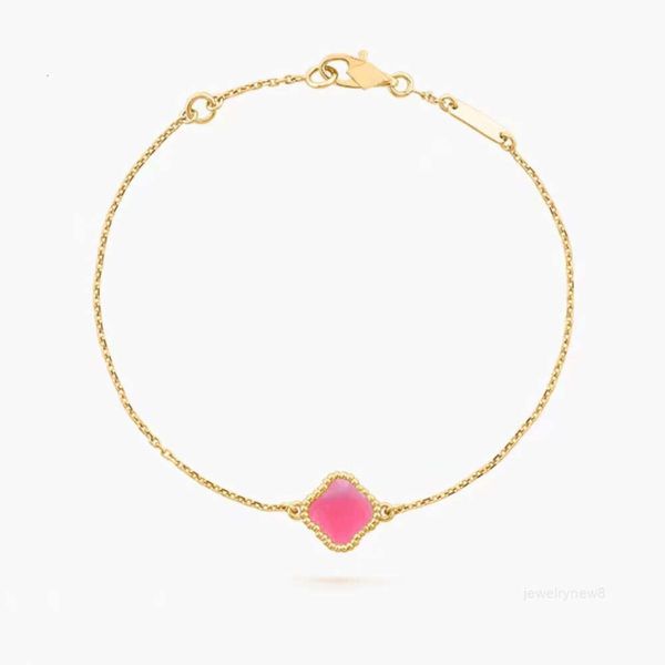 

leaf four clover bracelet designer bracelets natural shell gemstone gold plated 18k bracelets designer for women official reproductions fash, Golden;silver