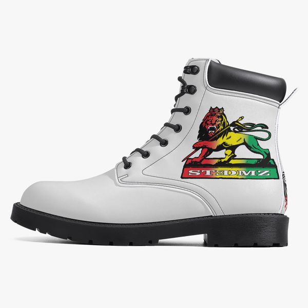 

diy classic martin boots customized pattern fashion white trend versatile elevated casual boots 36-48 12948