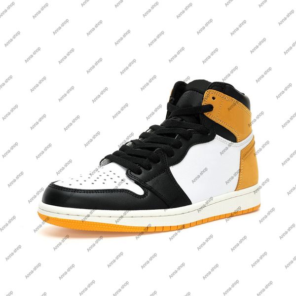 

high og yellow ochre basketball shoe for men's sneakers mens skates boots womens sports shoes women's boot 555088-109, White;red