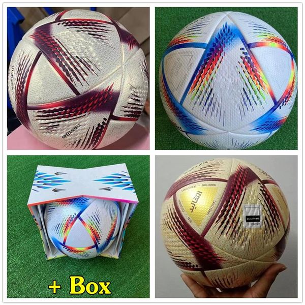 

new world 2022 cup soccer ball size 5 high-grade nice match football ship the balls without air box271p