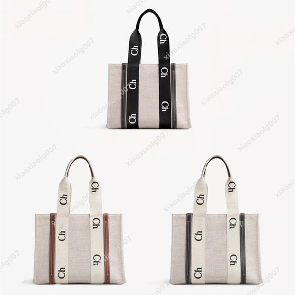 

whole 5a quality women handbags woody tote shopping bag handbag high hobo fashion linen large beach bags luxury designer trave325o