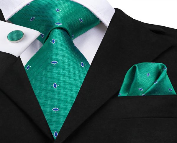 

hitie necktie set fashion green stripe blue dot ties for mens business luxury wedding party n31307432969, Black;blue