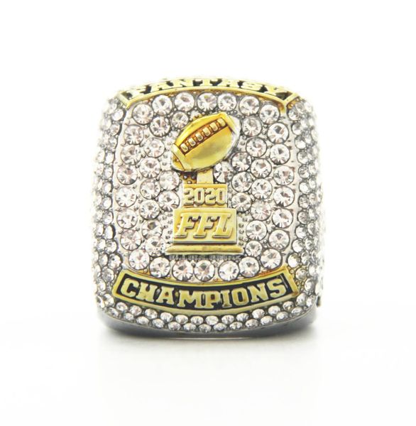 

2019 the 2020 fantasy football championship ring fan gift whole drop us size 111394606, Golden;silver